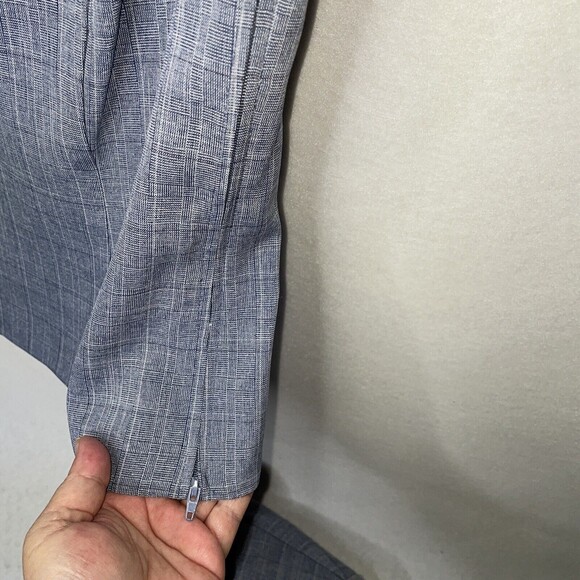 Sag Harbor Vintage Blazer Blue Striped Size 8 Women with Tank and Shoulder pads - Picture 16 of 16